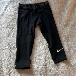 Nike Pro cropped boys tights- black